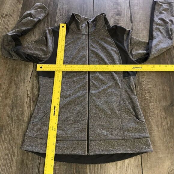 Lucy Tech Women's Athletic Full Zip Gray Jacket M - Picture 8 of 12